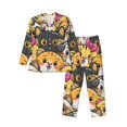 thumbnail image 1 of Fotbe Cute Cat Cartoon Pijama de Hombre con Estampado de Manga Larga, Conjunto de 2 Piezas, Ropa de Dormir Suave y Cómoda con Bolsillos-X-Large, 1 of 7