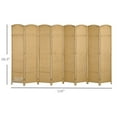 thumbnail image 3 of HOMCOM 8 Panel Room Divider Freestanding Folding Privacy Screen Nature Wood, 3 of 8