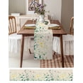 thumbnail image 6 of Hokiten Table Runners 90 Inches Long Dress Scarves, Yellow Floral Summer Farmhouse Coffee/Dining/Kitchen Table Runner for Living Room, Vintage Green Botanical 13x90 Inch, 6 of 7