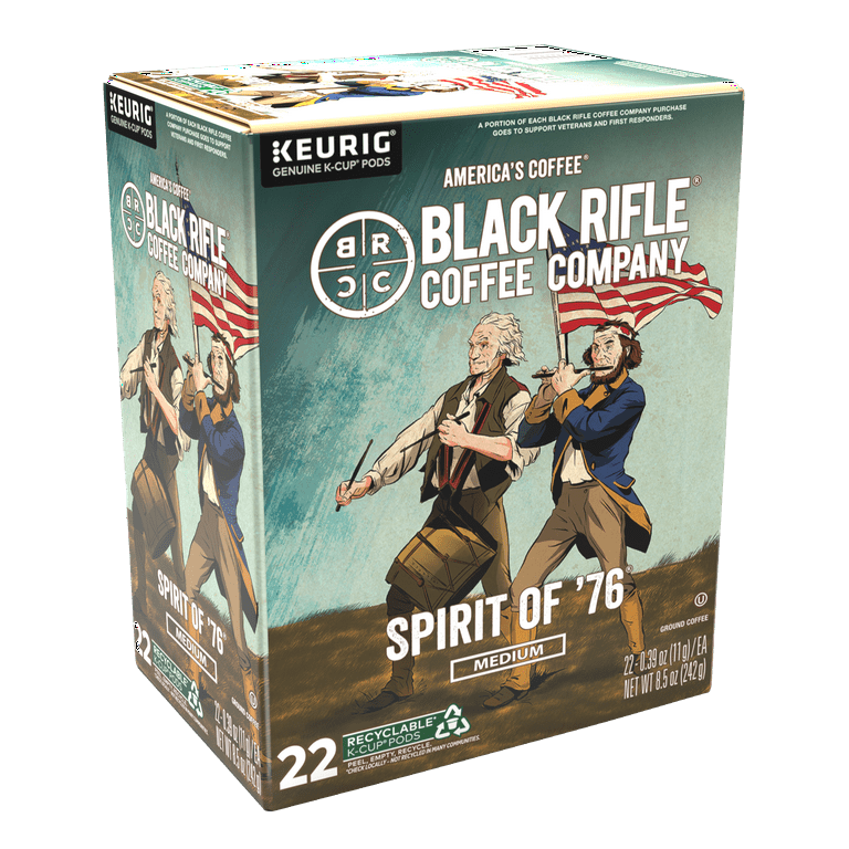 4 pack) Black Rifle Coffee Company Spirit of '76 Keurig K-Cup Pods