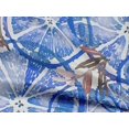 thumbnail image 5 of oneOone Rayon Medium Blue Fabric Leaves & Lemon Sewing Craft Projects Fabric Prints By Yard 56 Inch Wide, 5 of 5