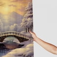 thumbnail image 3 of Chilfamy Snowy Scene Print Shower Curtain 100% Polyester Fiber Bathroom Curtain Decoration with Hooks 69x72, 3 of 7