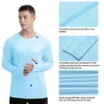 thumbnail image 3 of WELIGU Men's Long Sleeve Shirts Lightweight UPF 50+ T-Shirts Fishing Light Green Size Male S, 3 of 6