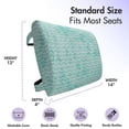 thumbnail image 5 of Nautical Lumbar Pillow, Soft Pastel Colored Ocean Sea Waves Pattern Summer Vibes Inspired Graphic, Soft Back Cushion for Office Chairs with Adjustable Straps, 14" x 13", Turquoise White, by Ambesonne, 5 of 7