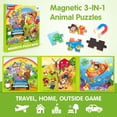 thumbnail image 5 of SYNARRY Magnetic Puzzles for Kids Ages 3-5, 20 Pieces Toddler Animal Puzzles, Children Travel Activity Toys Games for 3 4 5 6 Years Old Kids Boys Girls in Car Airplane, Learning Magnet for Road Trip, 5 of 7