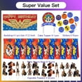 thumbnail image 4 of Wonder WomanParty Favor Bags Goodie Treat Candy Supplies Decorations Birthday Cake Topper Backdrop Banner, 4 of 7