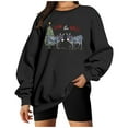thumbnail image 6 of Donk The Halls Christmas Sweatshirts for Women 2025 Long Sleeve Crewneck Funny Donkey Graphic Sweatshirt Pullover Tops, 6 of 8