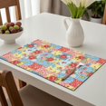 thumbnail image 6 of Placemat, Pioneer Flower Floral Print Pattern Place Mats Table Mat Set Of 2, PVC Washable Placemats for Party Kitchen Dining Decoration, 18x12 Inch, Fade Resistant, 6 of 6