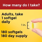 Nature Made Flaxseed Oil 1000 mg Softgels, Dietary Supplement, 180 Count