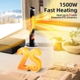 thumbnail image 3 of 38" Space Heaters for Large Room, 1500 W Electric Heater with Thermostat, 24H Timer, 500 sq.ft Tower Heaters with 80°Oscillation, Tip-over & Overheat Protection for Indoor Use(Black), 3 of 9