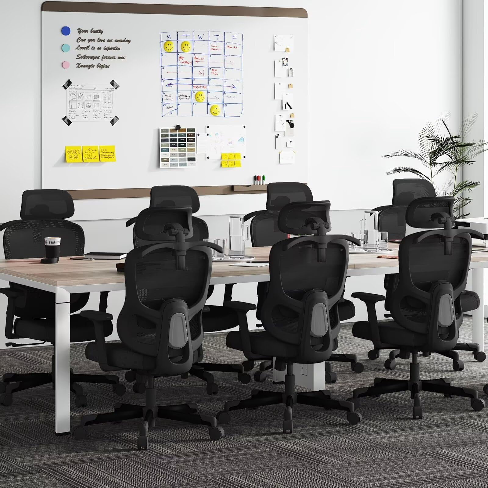 Ergonomic Office Chair With adjustable Lumbar Support, Breathable Mesh, Rotating tilt Lock, Black