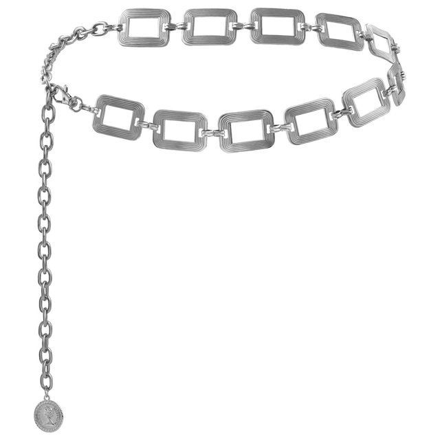 Cadena de cintura con colgante de metal estilo atmósfera, accesorios de moda para mujer, cadena para el cuerpo para chica sexy, cadena para cinturón de vestir
