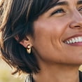 thumbnail image 5 of Ross-Simons 2.10 ct. t.w. Multi-Gemstone Heart Station Hoop Earrings in 18kt Gold Over Sterling, Women's, Adult, 5 of 5