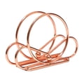 thumbnail image 1 of Nordic Upright Napkin Holder, Circle Napkin Tabletop Tissue Dispenser for Kitchen Countertops Dining Table, Rose Gold, 1 of 7