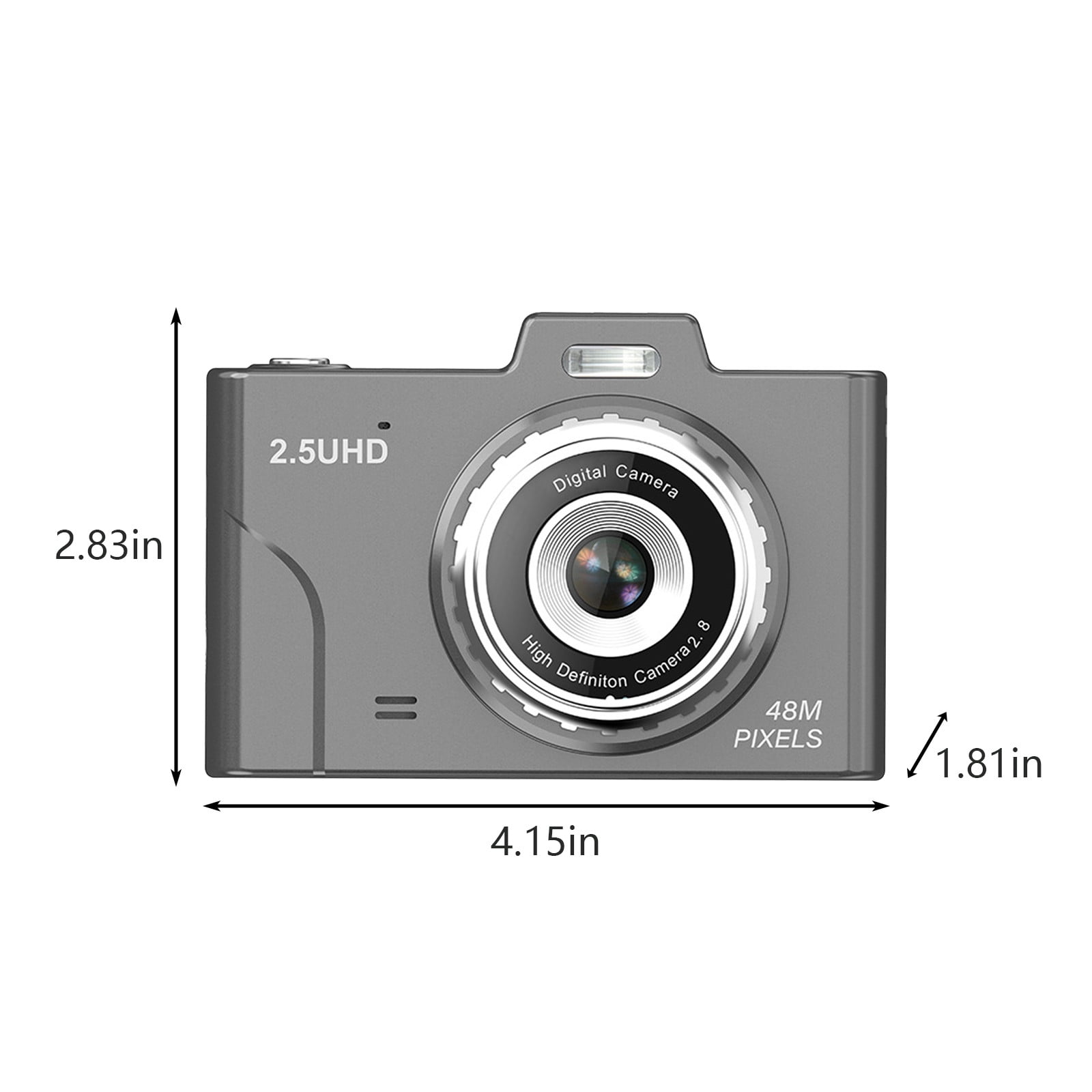 Yarino Digital Cameras for Photography Adults Digital Cameras 2.8-inch 4800W High-definition Large Screen 8X Digital Zoom Capables Of Photos Small Digital Motion Cameras,Dark Gray