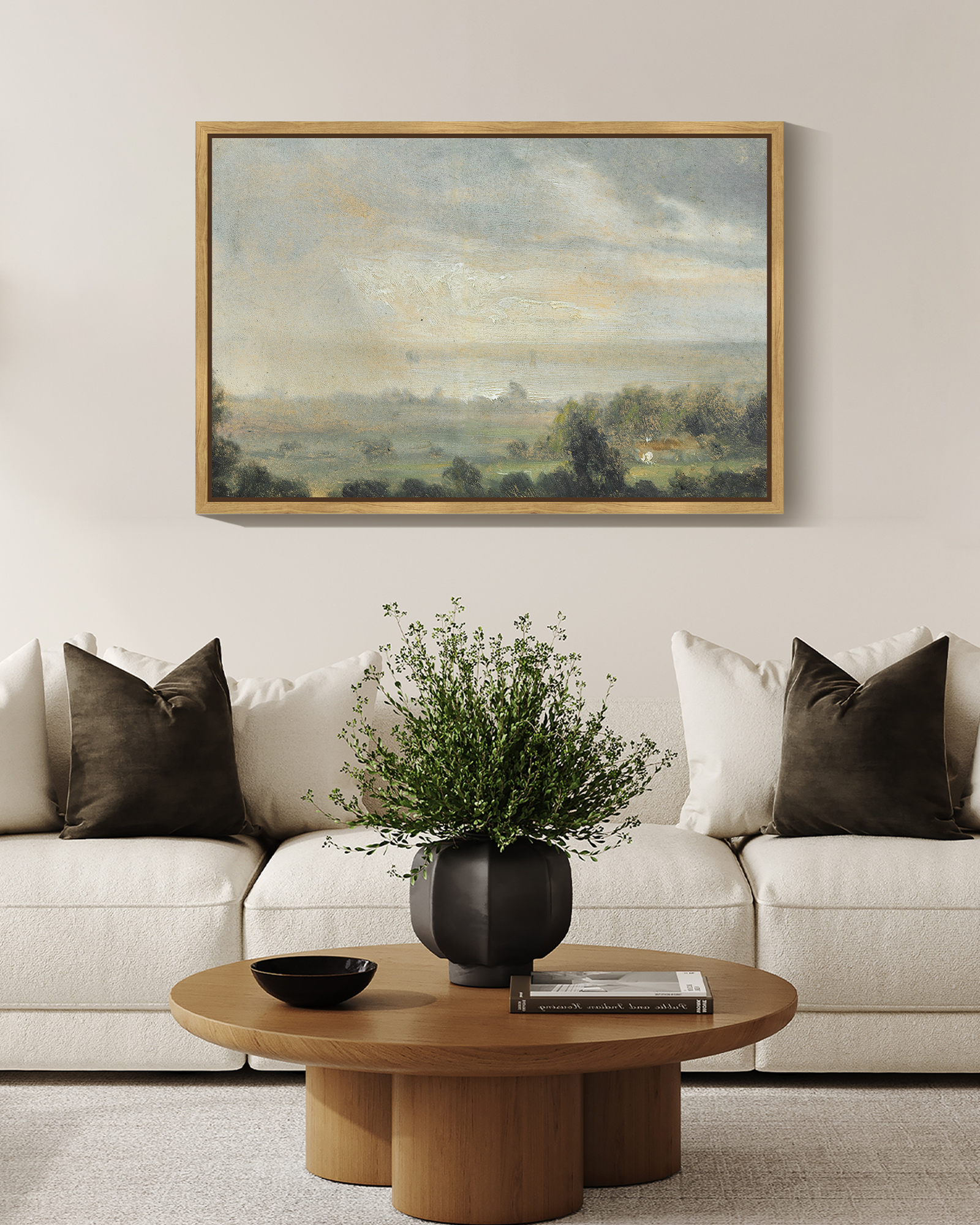 Drsoum 24" x 36" Vintage Landscape Framed Canvas Wall Art photo 7