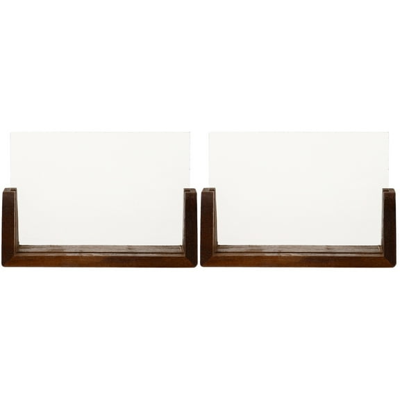 Mutmorningal 2-Pack Wooden Photo Frames with Clear Wood Base Stand for Displaying Pictures, Certificates, and Artwork Decor