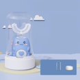 thumbnail image 5 of Limpieza bucal automática Niño Cepillo de dientes eléctrico Dispositivo para niños Carga USB Sonic Lindo dinosaurio Cuidado de los dientes en forma de U - Azul-Actualizado Edades 2-6 Kuyhfg Sin marca, 5 of 5