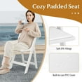 thumbnail image 5 of Costway 12 Pack Resin Folding Chairs with Padded Seat All-Weather Resin Frame Patio White, 5 of 7