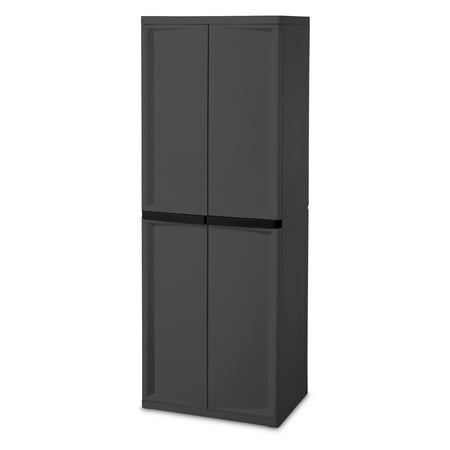 sterilite 4 shelf cabinet, flat gray - walmart