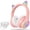 Pink, variant on LOBKIN Kids Bluetooth Headphones Safe Listening for Girls, Boys, Children with 94dB Volume-Limiting, Wireless Headphones for School, Tablet (Hot Pink)