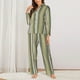 thumbnail image 2 of Balery Colourful stripes Conjunto de Pijama con Estampado para Mujer, Conjunto de Dos Piezas con Manga Larga, Ropa de Dormir Suave con Bolsillos, Pijamas Cómodos-Medium, 2 of 7