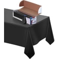 thumbnail image 2 of Clearly Elegant Black Disposable Plastic Table Cover with Self-Cutter, 52” X 100 Ft, 2 of 4