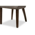 thumbnail image 7 of Baxton Studio Wesley Mid-Century Modern Light Grey Fabric Upholstered Walnut Finished Wood Dining Chair (Set of 2), 7 of 7