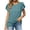 #118-Blue, variant on Shirts for Women Short Sleeve Loose Fit Crew Neck Solid Color Twisted Hem Casual Tops for Spring Summer Daily Wear