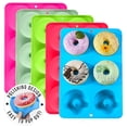 thumbnail image 2 of Molde de silicona para 6 muffins y donas, molde antiadherente para postres, para hacer donas, pasteles, chocolates, postres y mucho más., 2 of 7