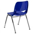 thumbnail image 5 of Emma + Oliver Navy Ergonomic Shell Stack Chair with Chrome Frame and 16"H Seat, 5 of 12