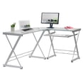 thumbnail image 3 of Techni Office Solutions 61.75" White Durable L-Shaped Computer Desk, 3 of 5