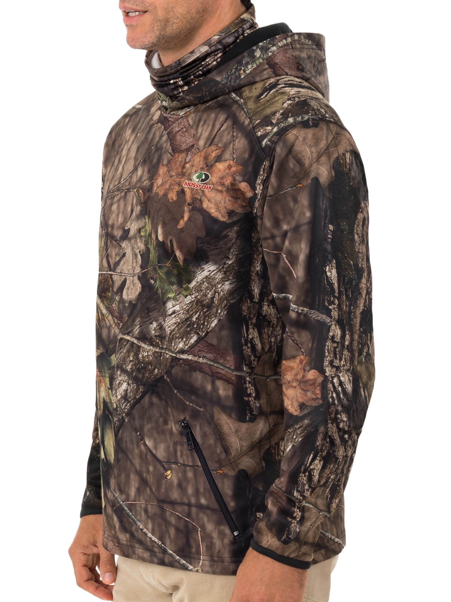 Men’s Mossy Oak or RealTree Performance Camo Hoodie w/ Built-In Face Gaiter