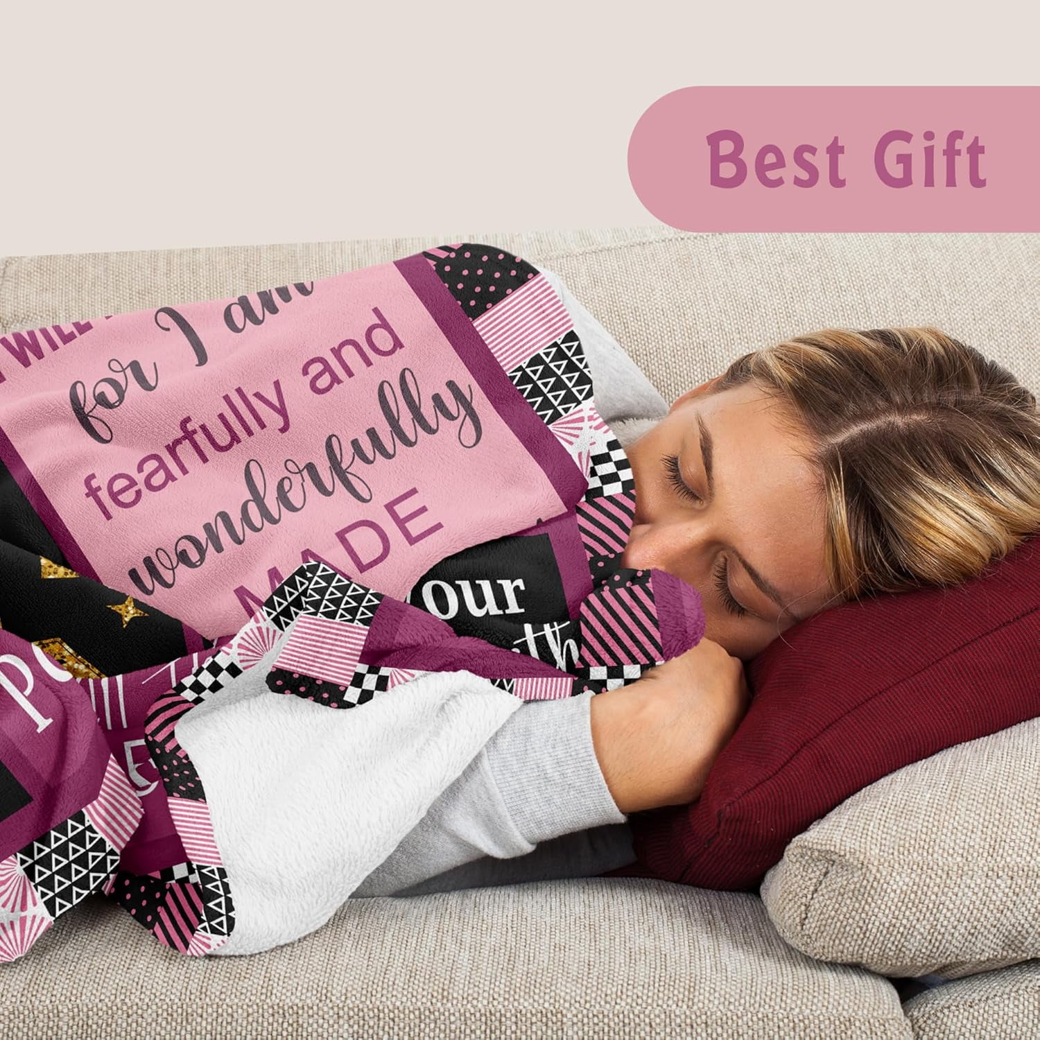 Christian Gifts for Women, Religious Gifts for Women, Baptism Confirmation Gifts for Girls, Spiritual Inspirational Gifts for Women, Catholic Gifts, Christian Gifts, Christian Blanket