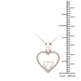thumbnail image 4 of aaXia 10K Rose Gold 1/10ct TDW Diamond Double Heart Pendant Necklace, 4 of 5