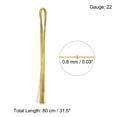 thumbnail image 2 of Uxcell 32 Inch 22 Gauge Paper Wrapped Floral Stem Wire Bouquet Stem Gold Tone 3 Pack/120 Pieces, 2 of 5