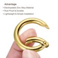 thumbnail image 4 of Unique Bargains 36x25x5.5mm Rond en Alliage de Zinc Ressort Porte O Boucle Clip Anneau, Or 5 Pack, 4 of 5