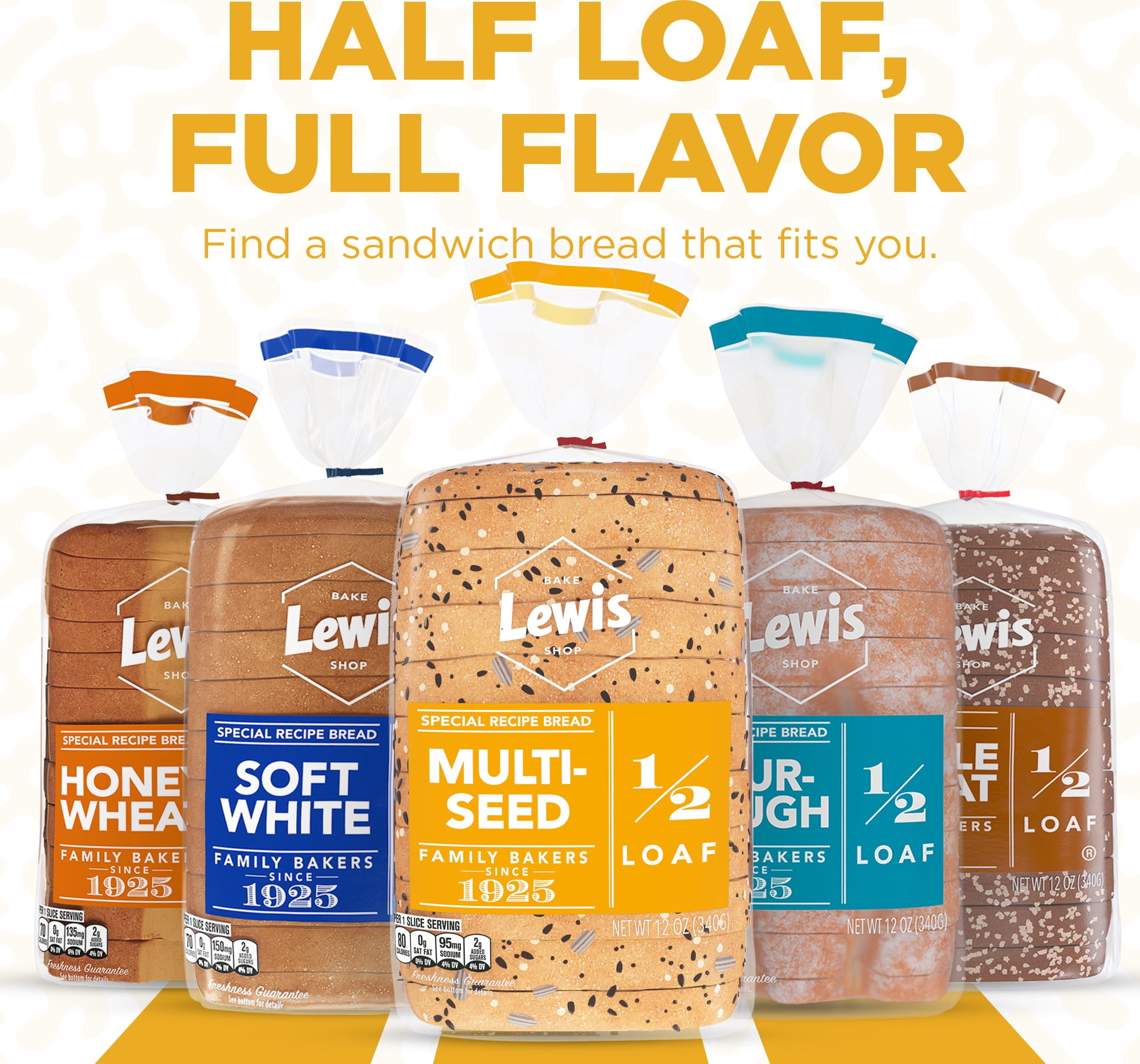 Lewis Bake Shop Multi-Seed Half Loaf Bread, 1/2 Loaf, 12 oz