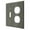 Antique Nickel, variant on Deltana Swp4762 Modern Architectural 2 Gang Wall Switch Plate - Bronze