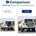 thumbnail image 6 of Hippie Here Comes The Sun Size 15 Premium PVC Leather Spare Tire Cover, Universal Fit for RV Jeep Camper Trailer, Dustproof, Waterproof Jeep Tire Cover with No Camera Hole, 6 of 10