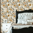 thumbnail image 2 of Peel and Stick Wallpaper 23.6in x 9.8ft Boho Floral Warm Tones Contact Paper Vinyl Self-Adhesive Removable Wall Paper for Bedroom DIY Home Decor Renter Friendly, 2 of 8