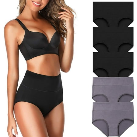 

ForestYashe Intimates Women s High Waisted Cotton Underwear Stretch Briefs Soft Full Coverage Panties
