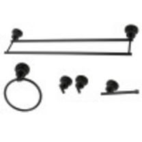 Kingston Brass Concord 5-Piece Matte Black Bathroom Accessory Set