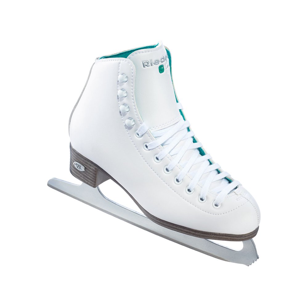 Riedell Skates Riedell Ice Skates 10 White Opal Emerald Girls Shoes w