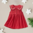 thumbnail image 3 of MEZZALL Little Girls Cute Dress Spring Summer Sleeveless Dress Cozy Toddler Sundress, Red, 7-8 Years, 3 of 6