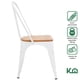 thumbnail image 2 of Silla Tolix Vintage Con Asiento Madera Para Comedor Hogar blanco, 2 of 9