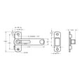 thumbnail image 2 of Deltana DL35U15 Solid Brass 3 1/2-Inch Drop Latch, 2 of 2