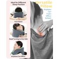 thumbnail image 3 of Travel Pillow for Airplanes with 360 Head Support,Memory Foam 2-in-1 Neck Pillow Airplane,Travel Neck Pillow with Storage Bag,Adjustable Clasp for Travel,Home,Office,and Gaming, 3 of 14