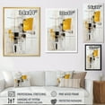 thumbnail image 4 of Designart "Purity of Form Grey Yellow Minimalism V" Abstract Collages Wall Art Living Room, 4 of 5