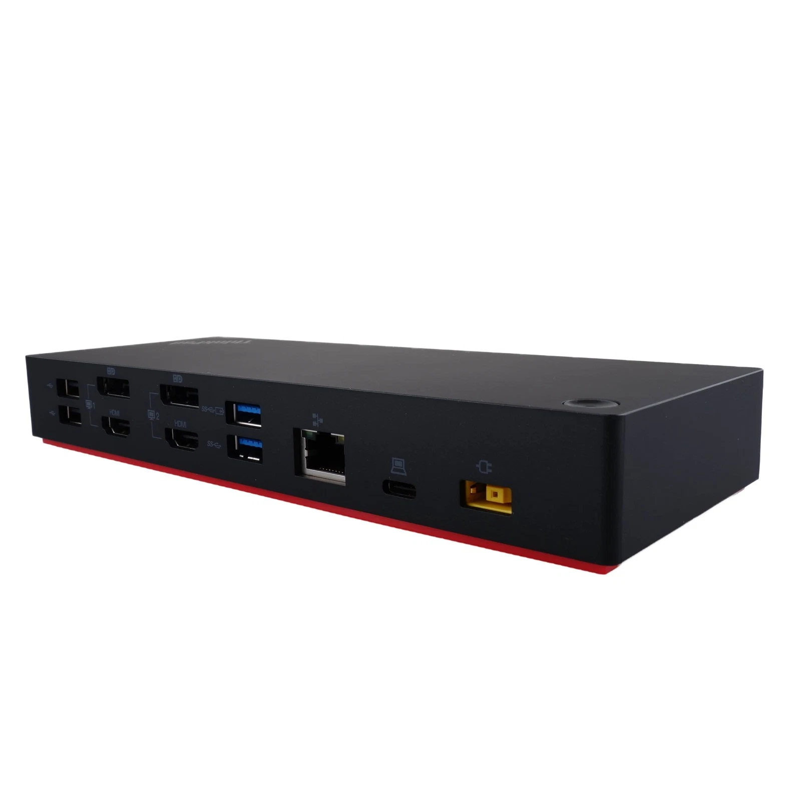 Restored Lenovo 40AF0135US ThinkPad Hybrid USB-C with USB-A Docking Station – Dual 4K Display Support, 135W Power Delivery, HDMI & DisplayPort Cables Included (Refurbished)